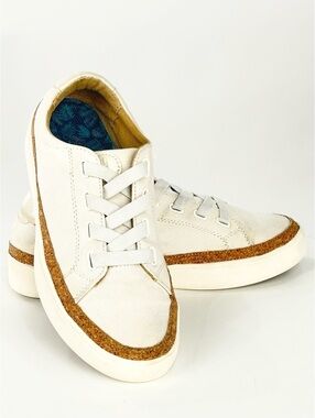 Revitalign IgNite Canvas Platform Sneakers Cork Trim Comfort Shoes 7.5 Coastal